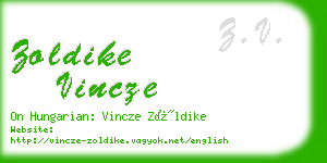 zoldike vincze business card